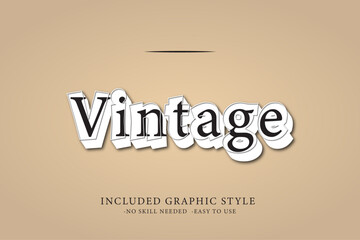 Classic Retro 3D Editable Text Effects, Vintage Typography, Logo Mockup, Title Poster and Graphic Style Template.