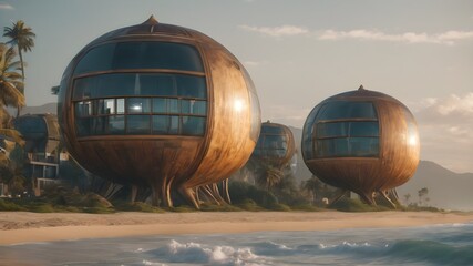 Obraz premium Alien Housing Background Very Cool