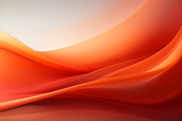 Abstract futuristic background with red wave shapes. Visualization of motion waves. Wallpaper or backdrop for modern projects