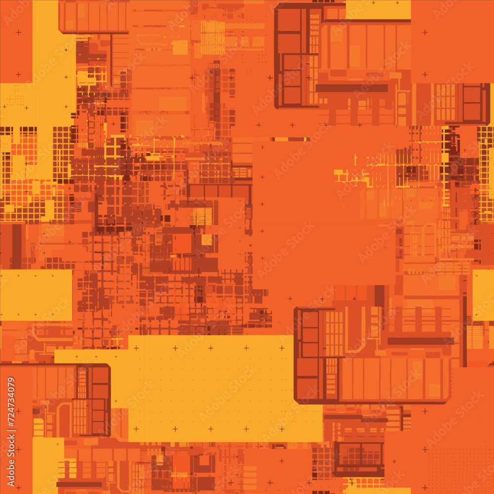 Poster futuristic electronic circuit board. central computer processors cpu concept. technological and scie