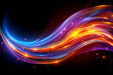 Obraz premium Abstract futuristic background with glowing wave shapes. Visualization of motion waves. Wallpaper or backdrop for modern projects