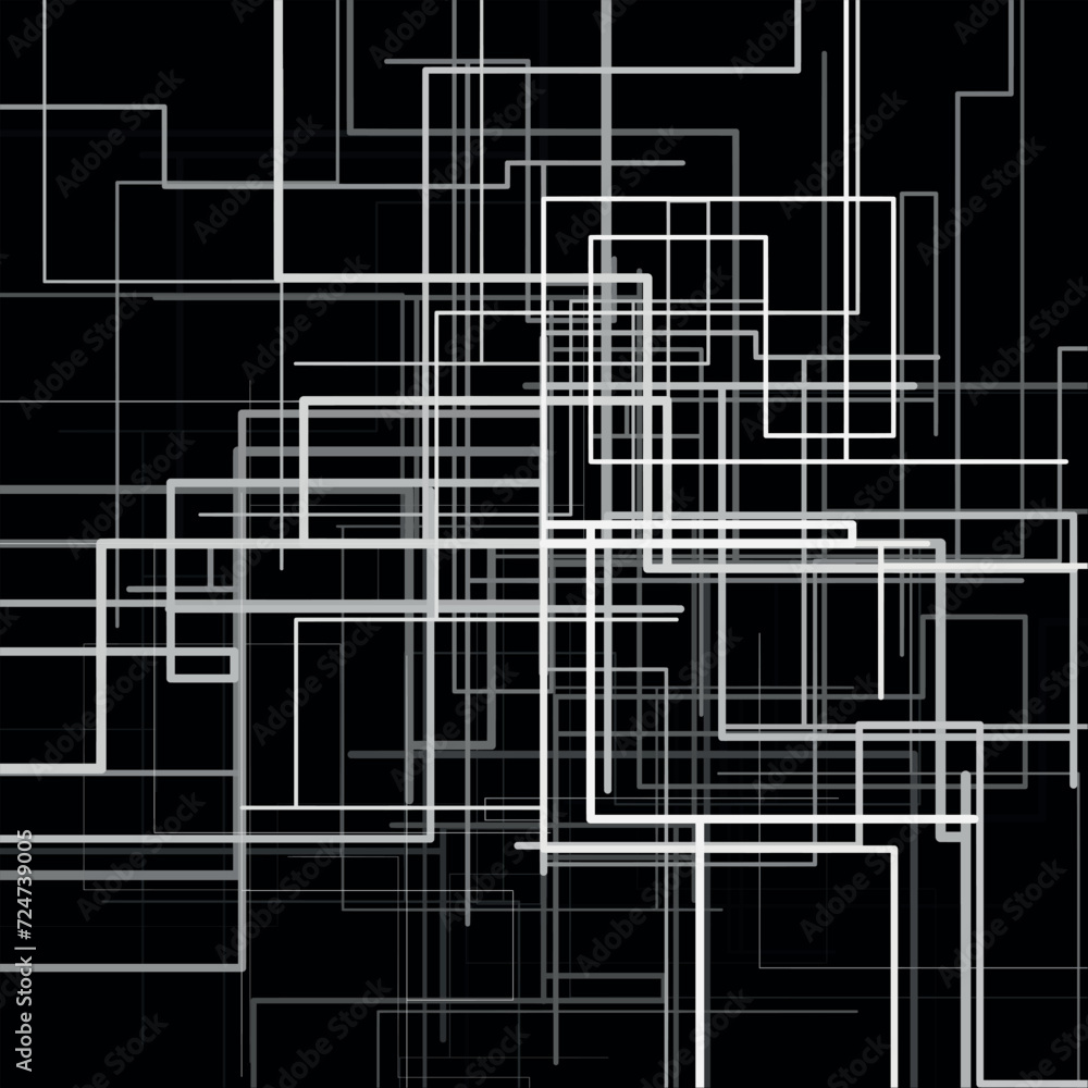 Poster abstract technology background. abstract digital illustration on black background. vector connection