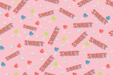 love candy seamless pattern. Backgrounds for Valentine's Day and romantic holidays ,fabrics,wrappers,covers,etc