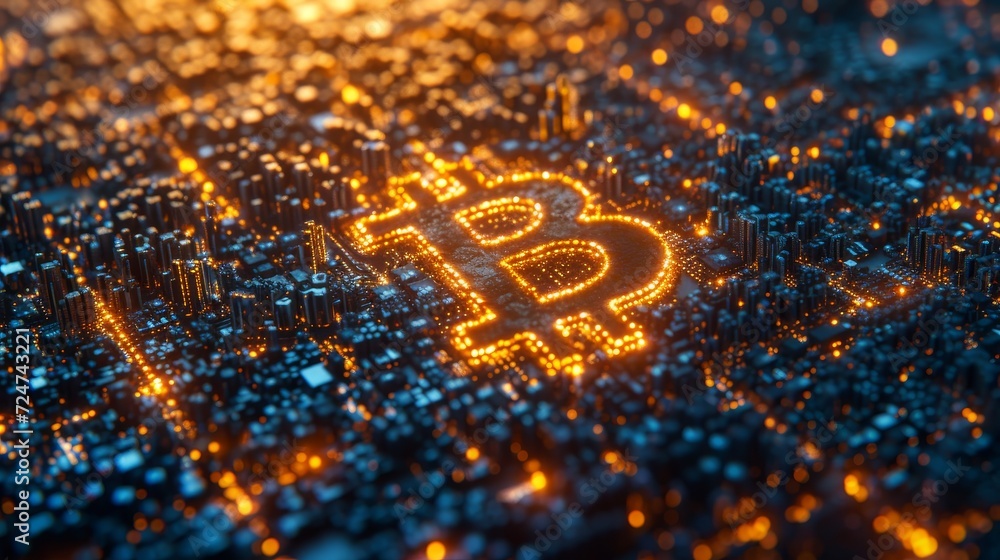 Poster cryptocurrency block chain market bitcoin ethereum token coin symbol graph rising trend concept, onl