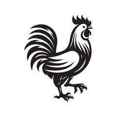 chicken rooster logo illustration