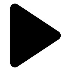 play button icon vector symbol. music video start sign.