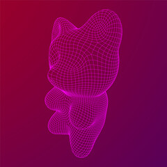 Gummy bear. Jelly fruit candy