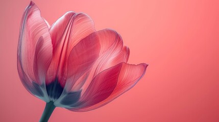  a close up of a pink flower on a pink background with a blurry image of a single flower in the center of the flower and the center of the flower.