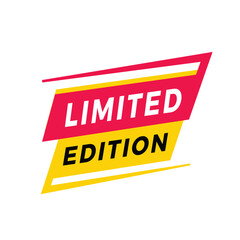 Limited edition sign, red label for banner modern style. Vector design template.
