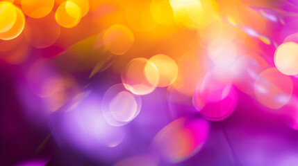 Bright Multicolored Light Leaks And Transitions On Colorful Background. Celebration bokeh background. Copy paste area for texture