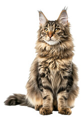 A Maine Coon Polydactyl cat isolated