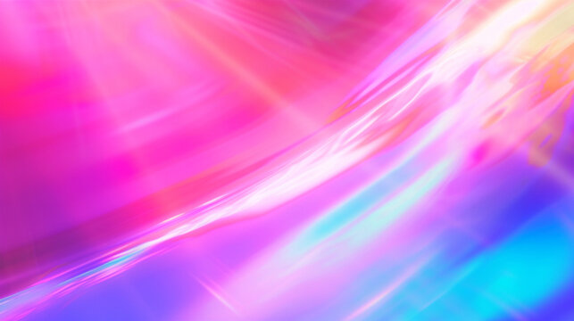 Bright, Multicolored Light Leaks And Transitions On Pink Purple Color Background. Celebration background