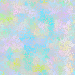 Fototapeta premium Colored abstract wavy shapes seamless pattern. Vector pattern. Soft pastel colours
