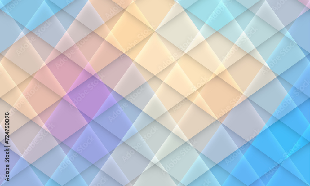 Leinwandbilder abstract delaunay voronoi trianglify color diagram background vector illustration. abstract vector g