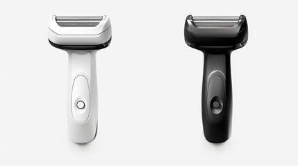 Two razors placed side by side. Suitable for personal grooming and shaving purposes