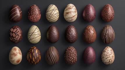Chocolate Artistry: Diverse and Artistically Crafted Eggs of Incredible Elegance