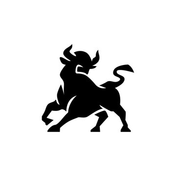 Bull Stock market Vector graphic logo design. Bullish icon logotype. Download it Now