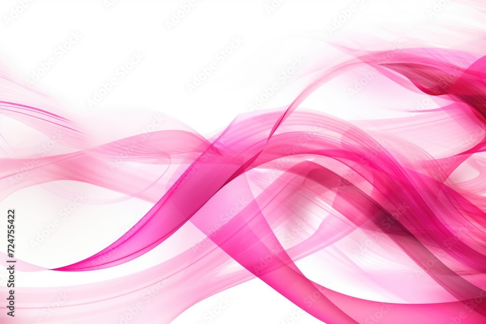 Poster A close-up view of a pink wave on a white background. Perfect for adding a touch of color and vibrancy to any design project