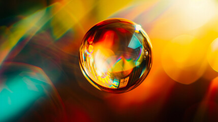 Light Leaks Of A Spinning Sphere, Mango, Amber And Tangerine Colors. Creative background. Website background. Copy paste area for texture