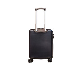 Black luggage bag with TSA007 accepted security lock isolated on transparent background, png file