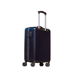 Black luggage bag with TSA007 accepted security lock isolated on transparent background, png file