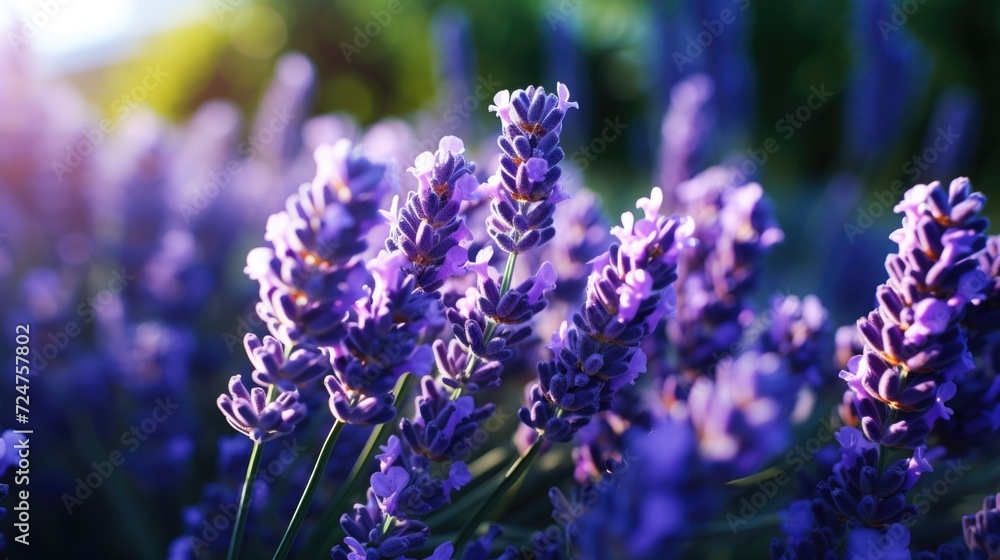Aufkleber A close-up view of a bunch of purple flowers. Perfect for adding a touch of color and nature to any project