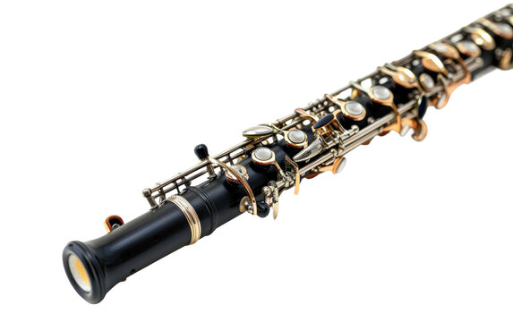 Exploring the Melody of the Oboe On Transparent Background.
