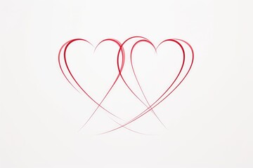 A vibrant image capturing a couple of red hearts gracefully flying through the air. Perfect for expressing love and romance in various projects