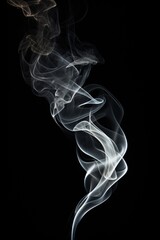 A striking image of smoke billowing against a black background. Perfect for adding a mysterious and dramatic touch to any project
