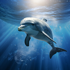 dolphin swimming in the ocean