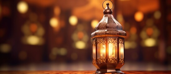 Arabic lanterns with bokeh background. Ramadan Kareem. - obrazy, fototapety, plakaty