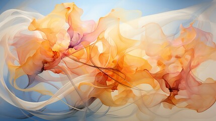 Artistic Ink Wave: Modern Abstract Background with Colorful Paint Splashes and Swirls