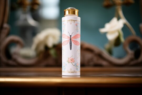 tube of calamine lotion with a dragonfly on top