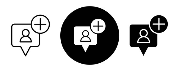 Follower outline icon collection or set. Follower Thin vector line art