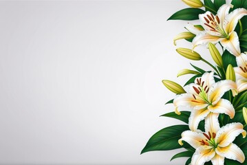 Lily Background Backdrop and Copy Space by ai generated
