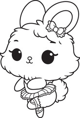cute bunny coloring page
