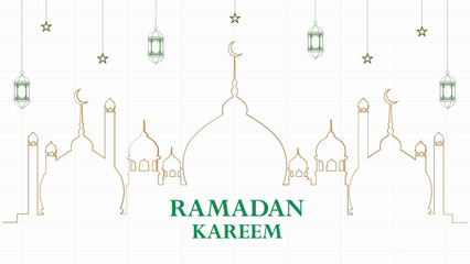 Vector Ramadan kareem elegant banner template design