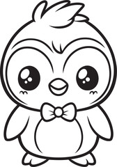 cute penguin coloring page