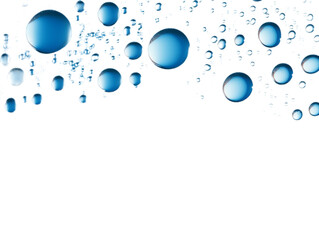 A  blue bubble of the water on the transparent background.