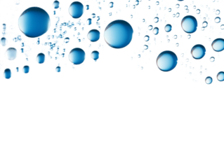 A  blue bubble of the water on the transparent background.