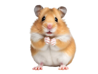 Adorable Hamster, isolated on a transparent or white background