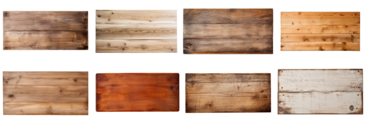 isolated illustration set of wood panel background. Created with Generative AI