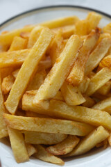 close up of French fries