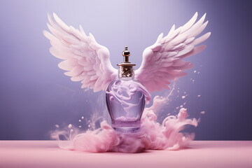 Enchanted Perfume Bottle with Angel Wings