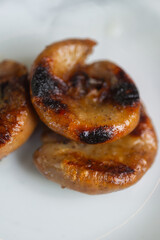 close up of a grilled chitterlings