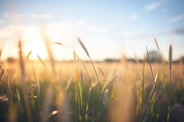 soft light warming a field of wheat