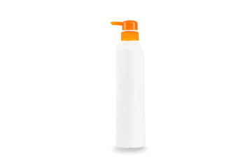 Skin care bottle. Cosmetic product isolated on white background with clipping path. Mockup.
