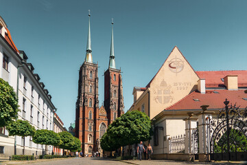 Obraz premium The Cathedral of St. John the Baptist in Wroclaw