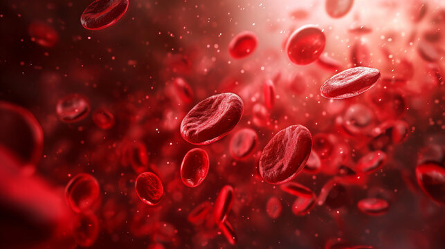 Red blood cells medical background banner