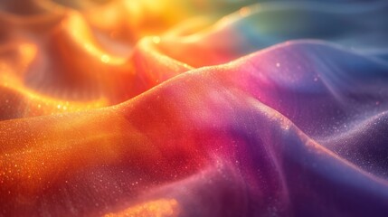  a close up of a multicolored cloth with a blurry image of the fabric in the background 